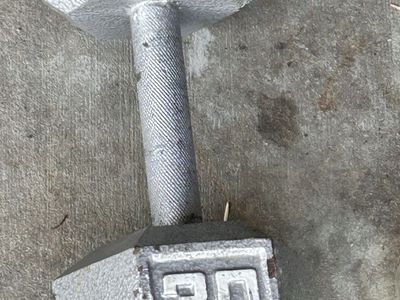 Barbell 30Lb Cast Iron Hex Dumbbell, Single