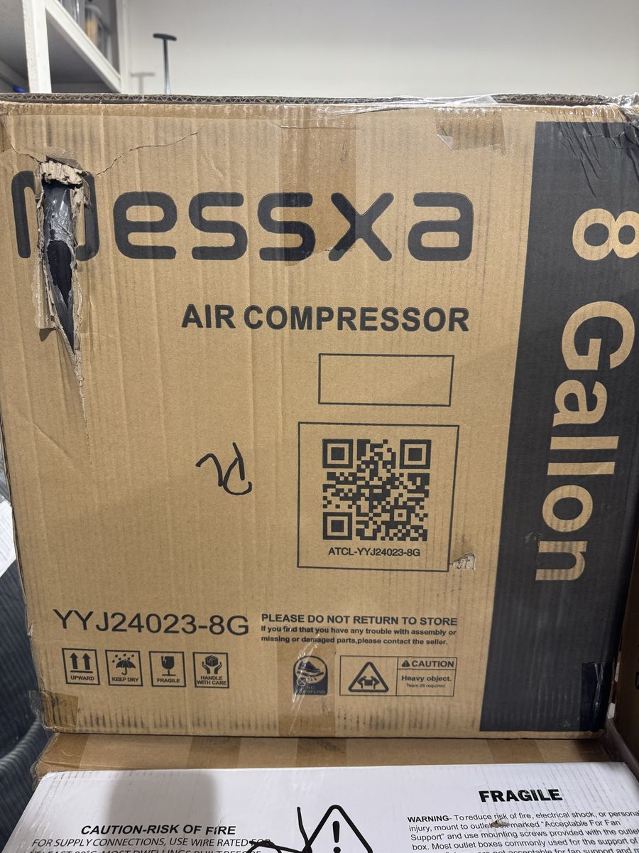 Nessxa 8 Gallon Ultra Quiet Air Compressor 1.5 HP 115 PSI Oil-Free