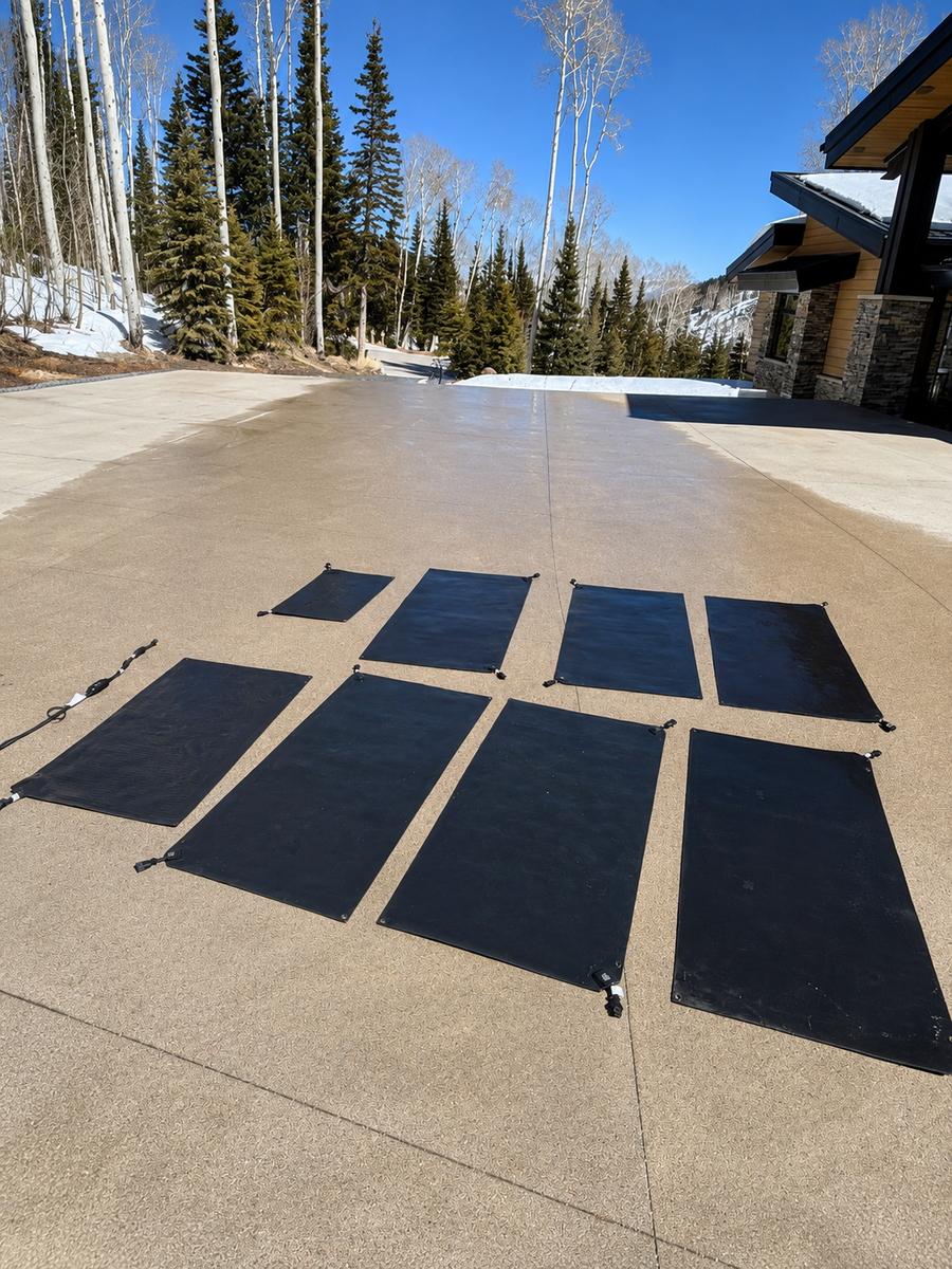 10 Mats + Cables/Thermostats HeatTrak Snow Melt Mats Heated Heat Mat System – $3,200 Retail
