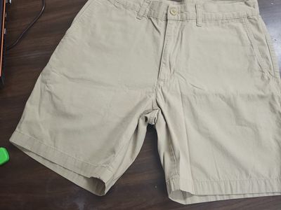 Khaki Men's Chino Shorts - Size 32, Everyday Casual Wear