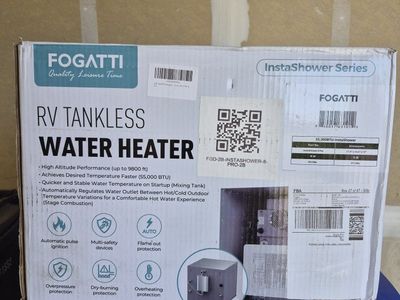 FOGATTI RV Tankless Water Heater InstaShower Series FGD-2B-INSTASHOWER-8-PRO-2B, 55,000 BTU