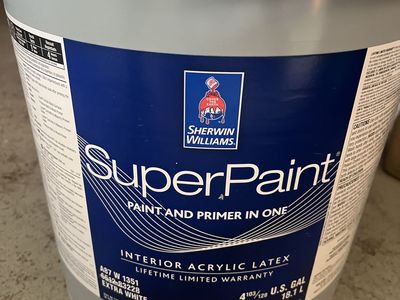 5 Gal Of sherwynn Williams Interior Super Paint