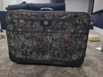 Vintage Floral American Tourister Luggage Carrier