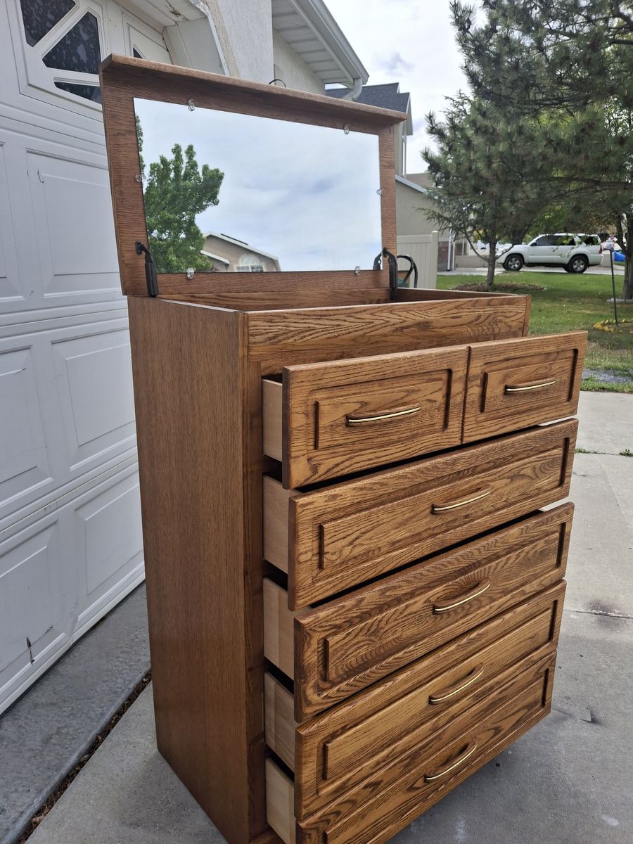 real oak wood with secret jewelry case