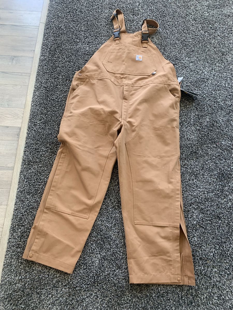 Carhartt FR Duck Bib Overall Unlined Men's Flame-Resistant 50x34 Brown Workwear