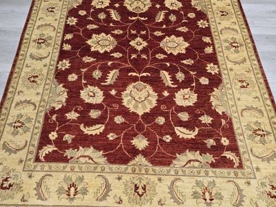 6x8 New Handknotted Wool Rug, Oushak Design