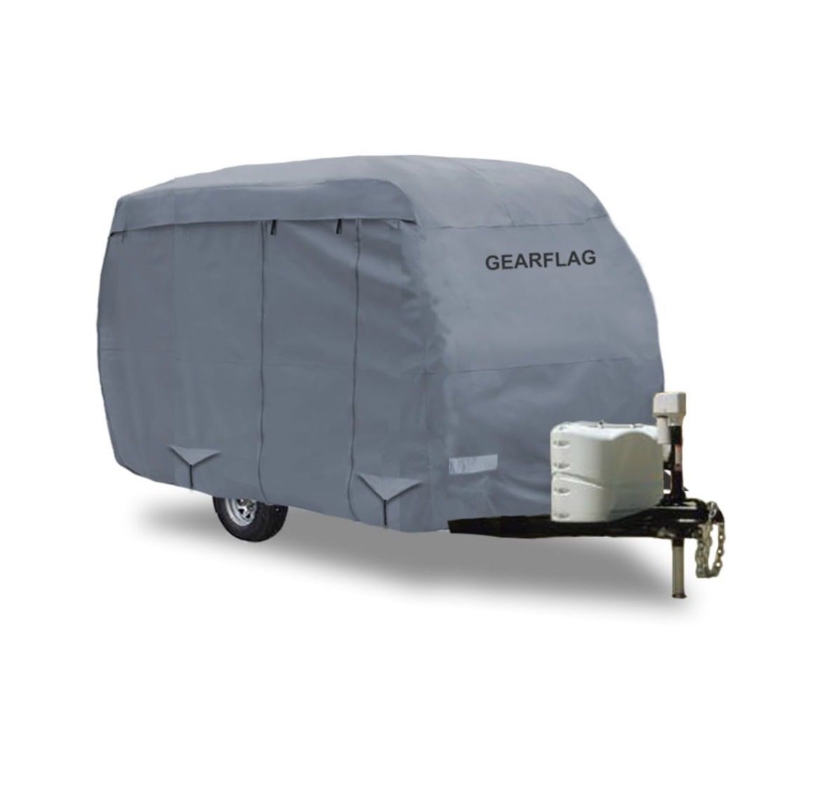 New RV Trailer Cover fits 11-13 ft Rv Trailer Multi Layer windproof Side Straps