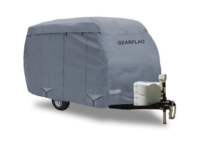 New RV Trailer Cover fits 11-13 ft Rv Trailer Multi Layer windproof Side Straps