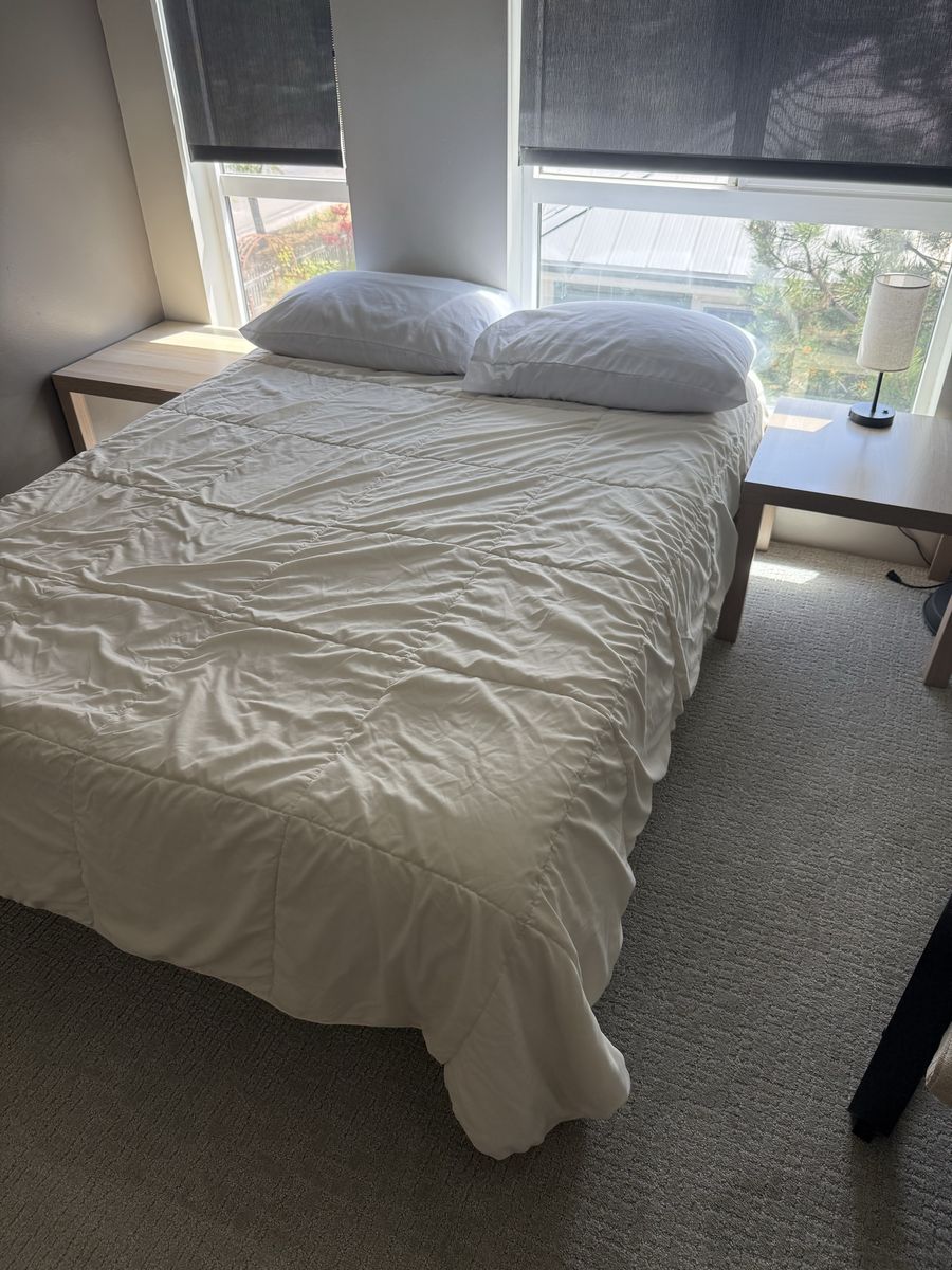 Full Mattress, Bed Frame, Nightstands