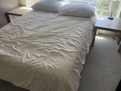 Full Mattress, Bed Frame, Nightstands