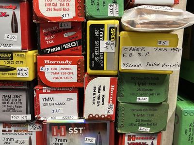7mm .284 Bullets - Qty 100, High Performance Rifle Ammo Components