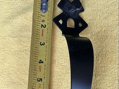 Black Wrought Iron Gate/Door Pull Handle, 10.75" Long, Rustic Decorative Design
