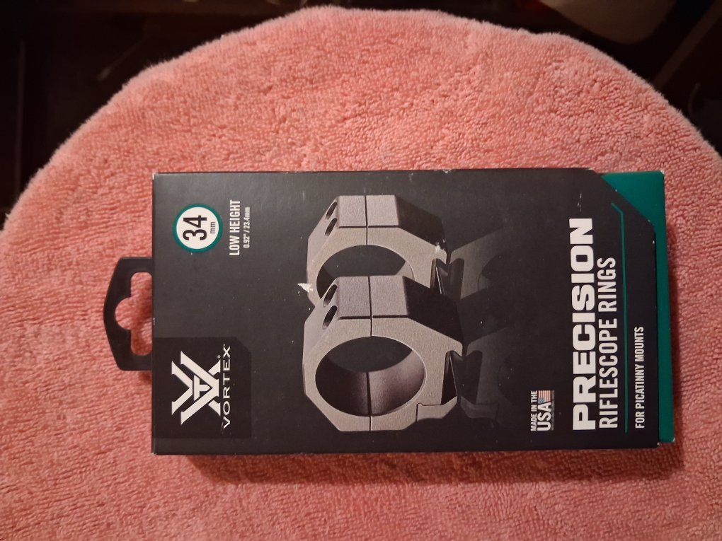 Vortex Precision Matched Riflescope Rings, 34mm