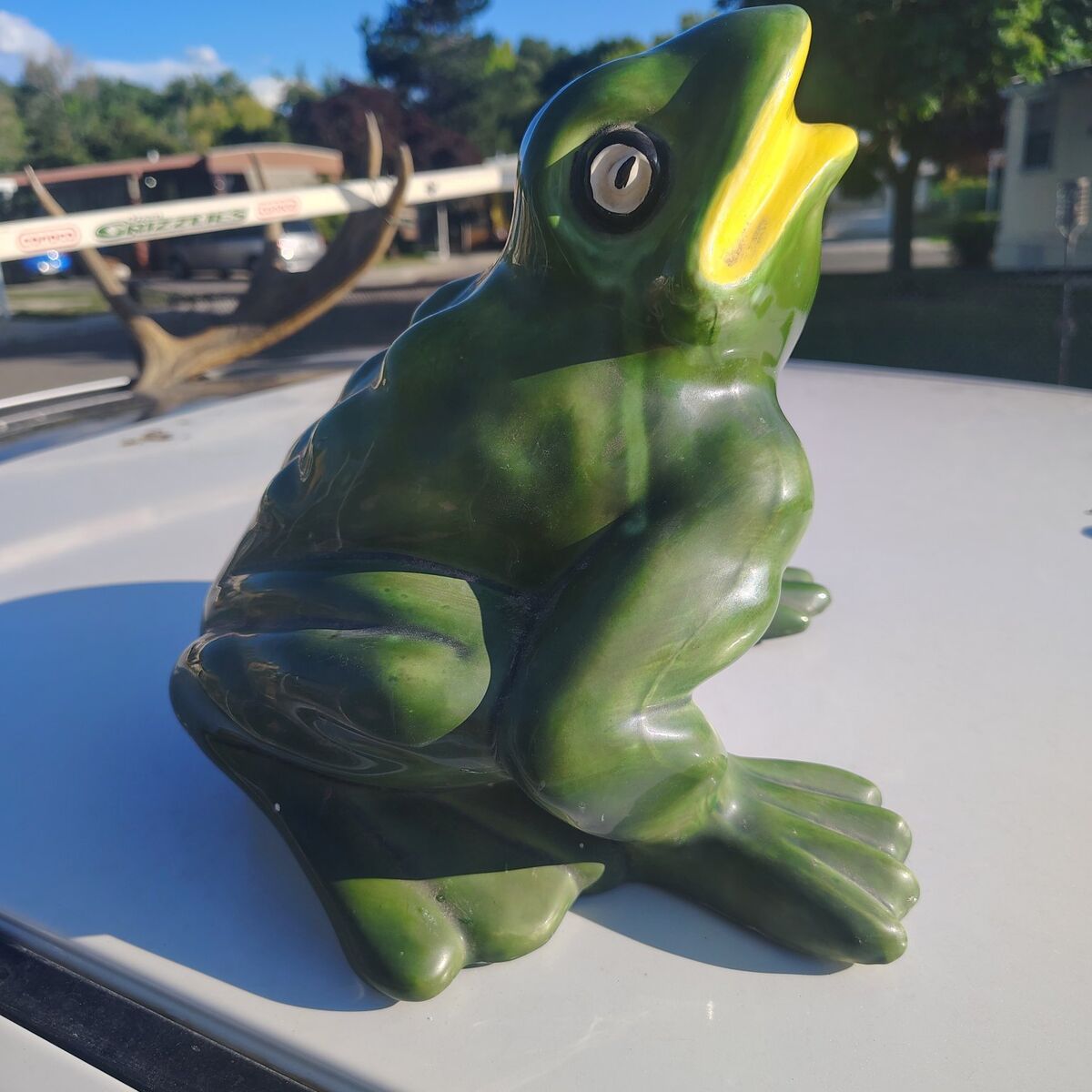 rare signed vintage large frog