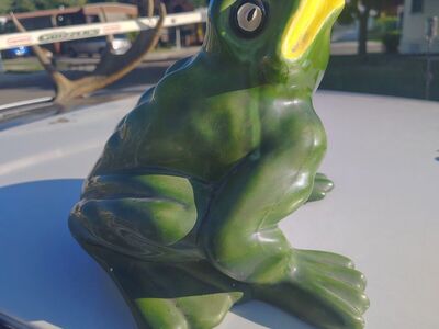 rare signed vintage large frog