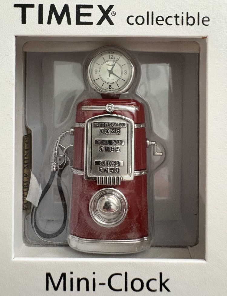 Vintage Timex Mini-Clock "Gas Pump"