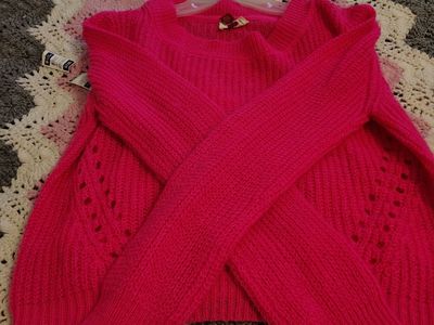 cute pink sweater large $5