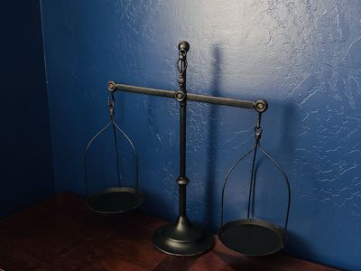 Vintage Dark Academia Libra Justice Balance Scale