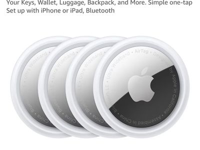 Apple AirTag (1st Gen) 4-Pack - Bluetooth Item Finder for iPhone/iPad - New in Box