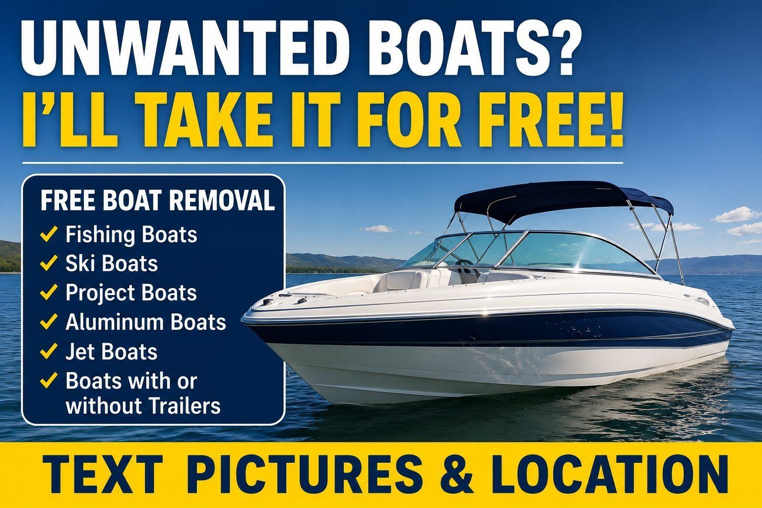 Unwanted Boats – Free Removal