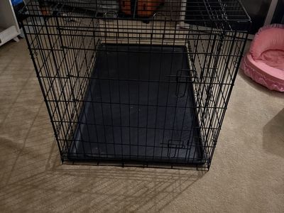 Large Wire Pet Dog Crate with Removable Plastic Tray