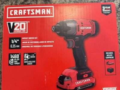 New Crafstman 1/4 Inch Impact Drill Kit