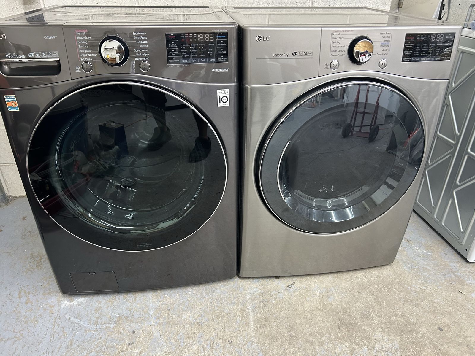 Lg washer and dryer with steam option 