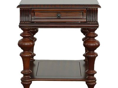 Mountain Manor Rectangle Solid Hard Wood End Table with Heritage Cherry Veneer Finish