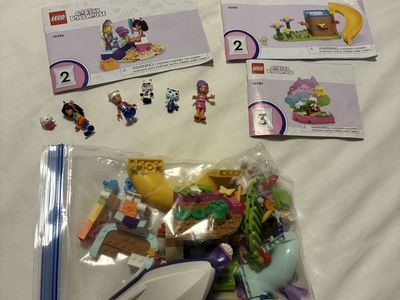 LEGO Gabby's Dollhouse Sets with Instructions & Figures.