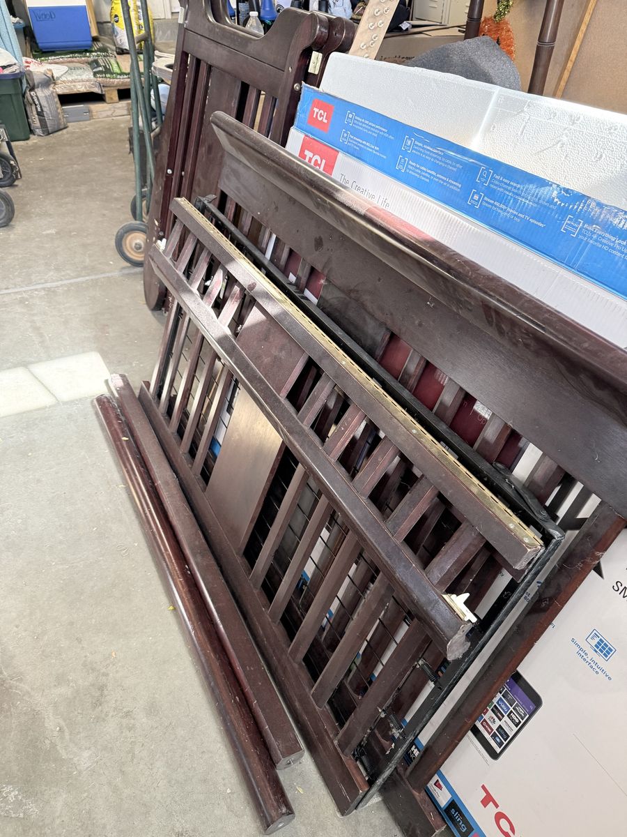 Free Dark Wood Baby Crib - Disassembled, Used Condition