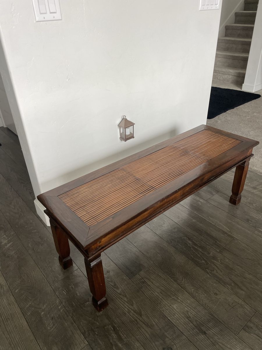 Wooden bench seat