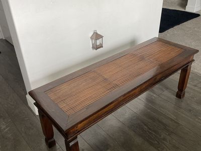 Wooden bench seat