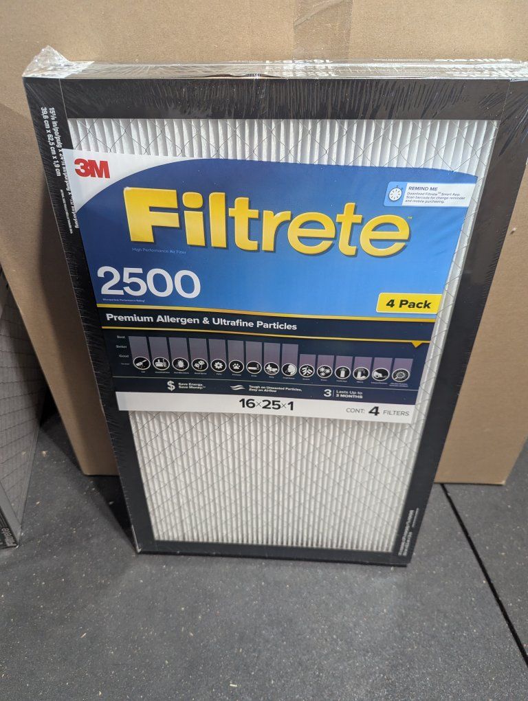 ​3M Filtrete 16x25x1 Air Filters (MPR 2500 & 2200) – Brand New / Sealed