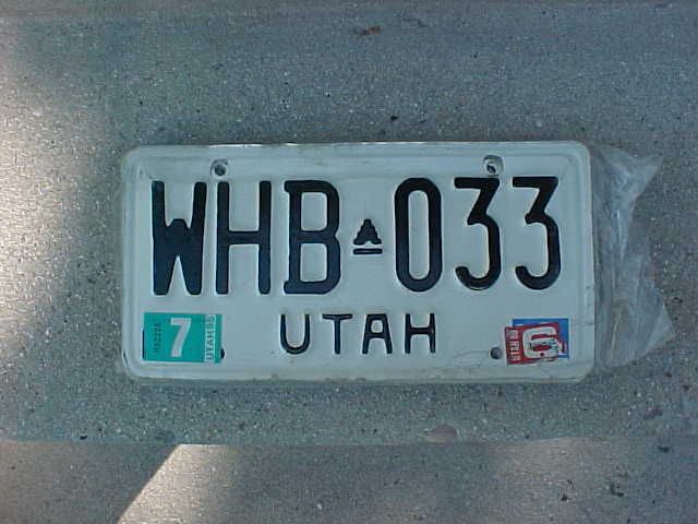 1980 single utah license plate..beehive style