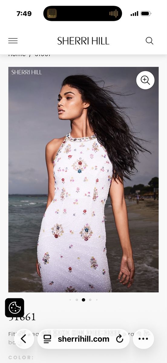 Sherri Hill Beaded Halter Neck Dress