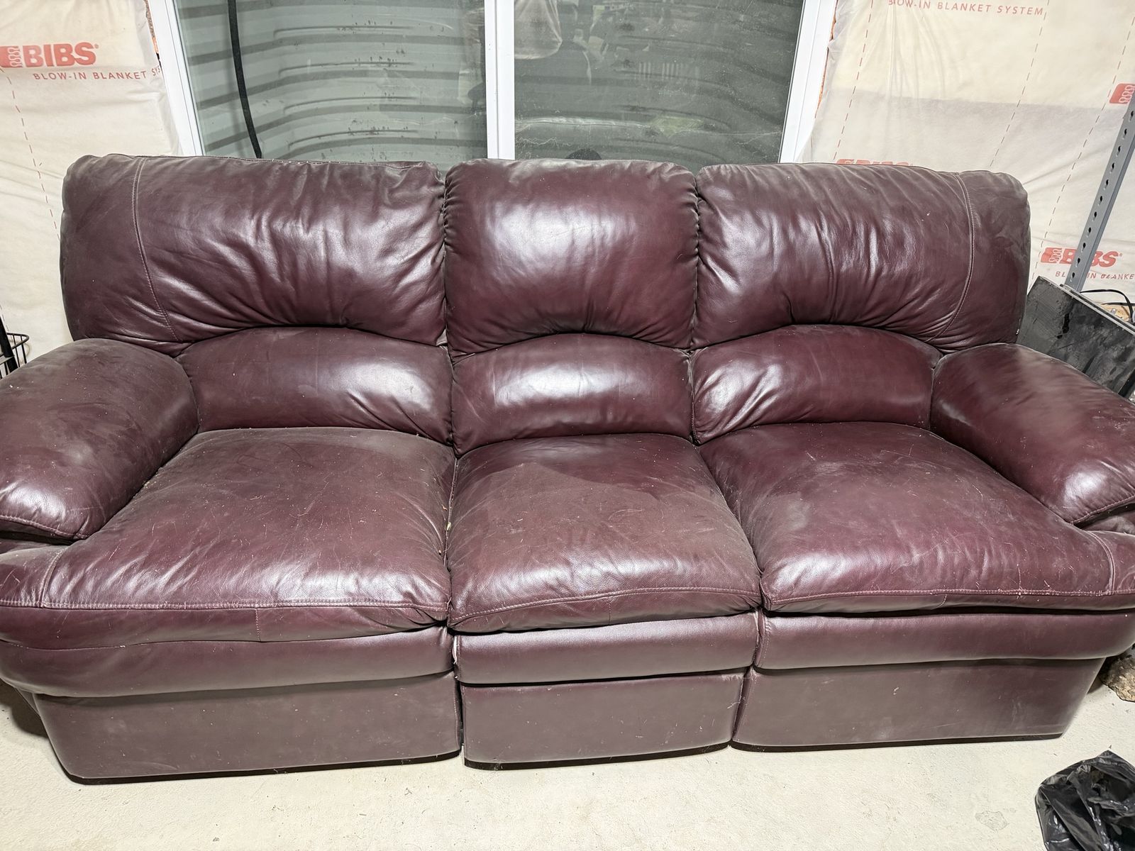 Leather recliner