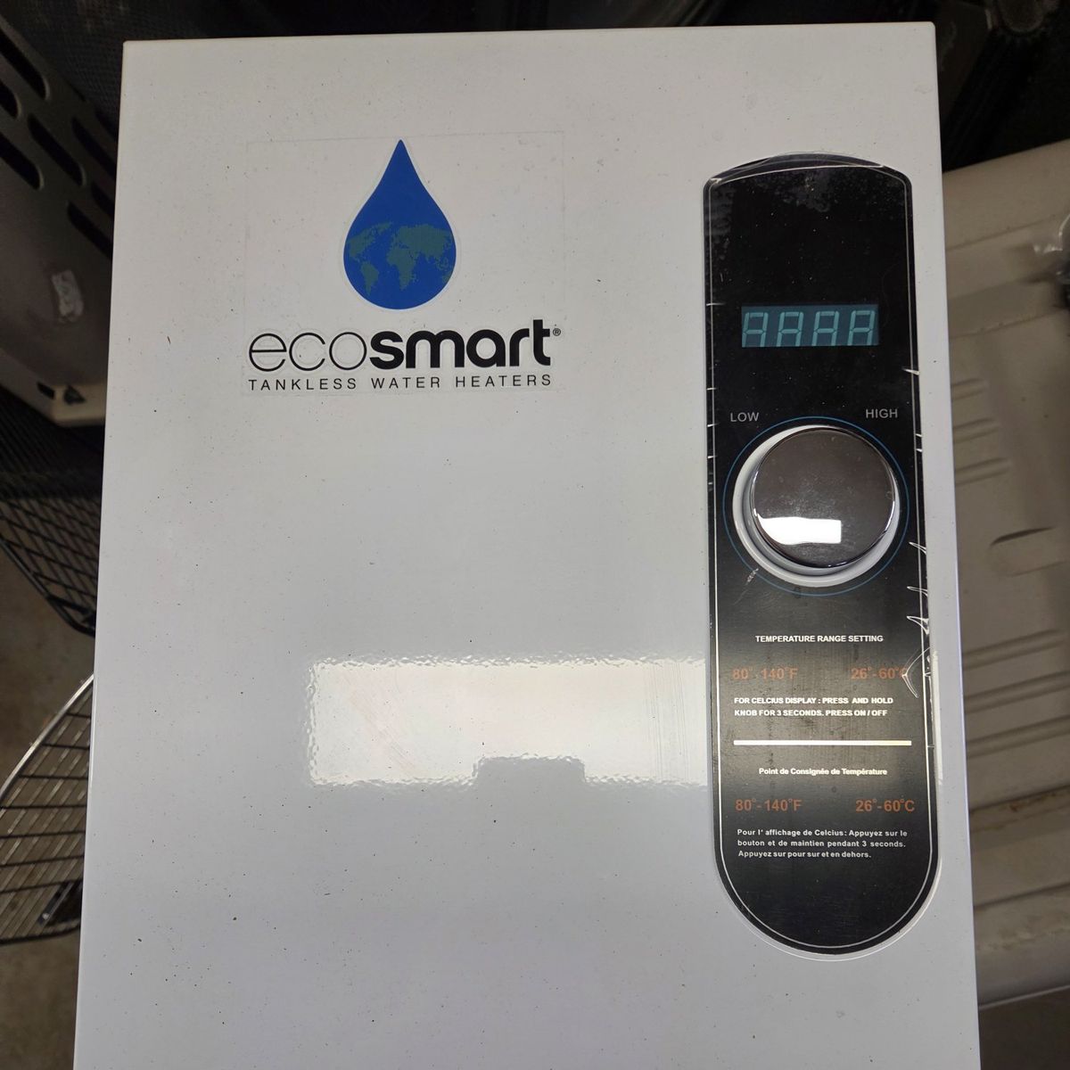 ecosmart 18 tankless electrict water heater.