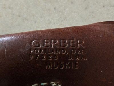 Vintage Gerber Muskie Fillet Knife Stainless Steel Straightback Synth Hndle Shth