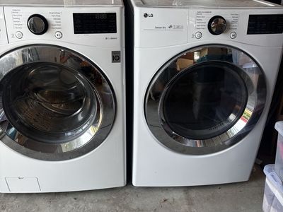 LG Front-Load Washer and Dryer Set - White