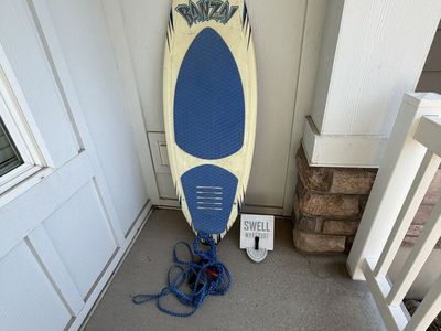 Banzai Wakesurf Board with Swell Wakesurf Shaper and Tow Rope