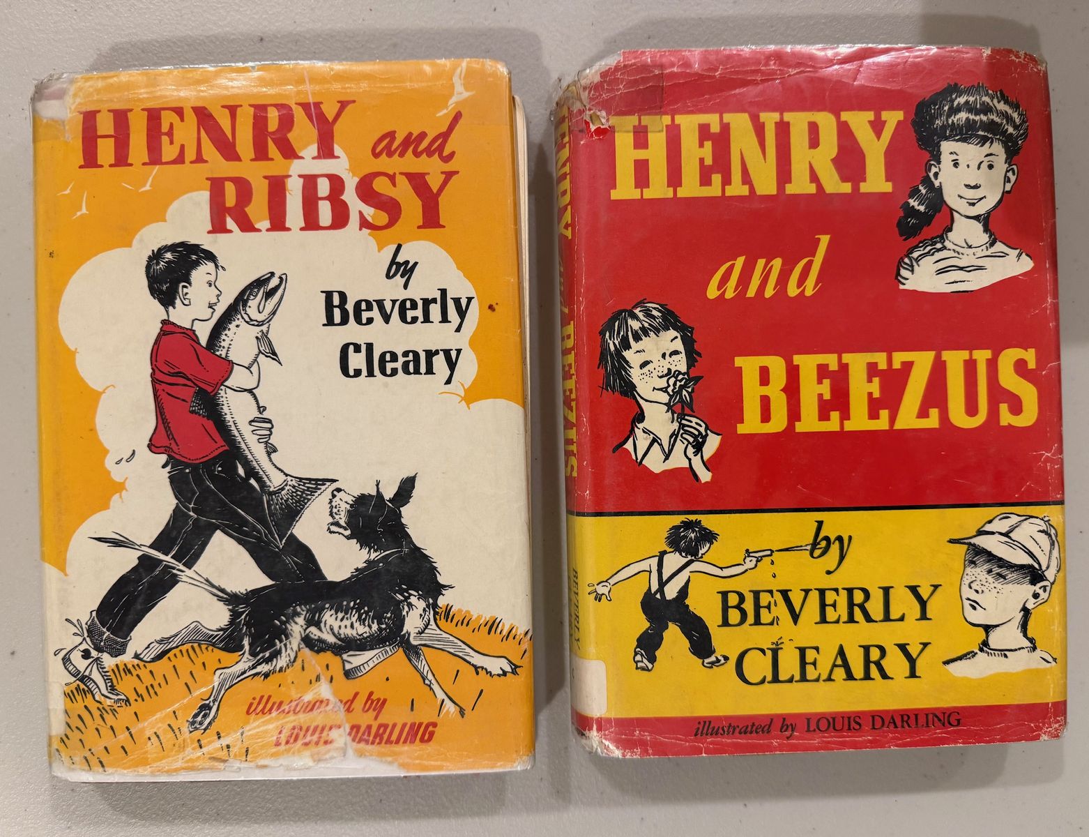 Vintage Books Henry and Ribsy 1954 and Henry and Beezus 1952 by Beverly Cleary