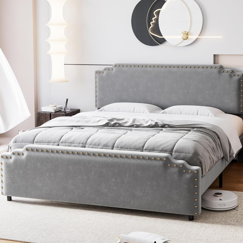 Brand new in box King Size Bed Frame with Headboard