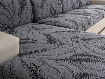 Cgeluy Sofa Cover Washable Sectional Couch Covers Sofa Slipcovers for 3 Cushion Couch Pet Friendly L Shaped Couch Protector Leaf