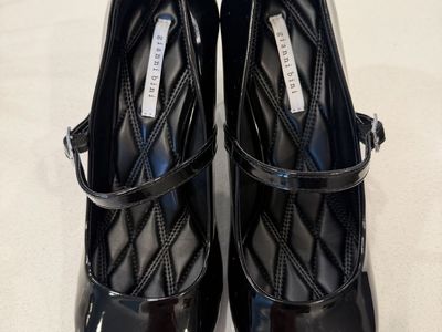 Gianni Bini Kirklynn Black Patent Square Toe Shoe