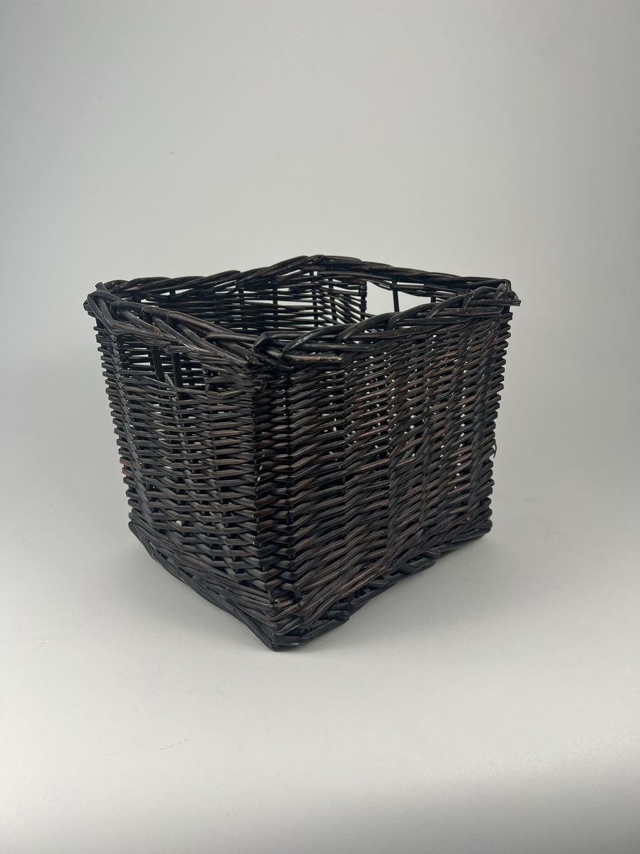 Dark Woven Storage Basket