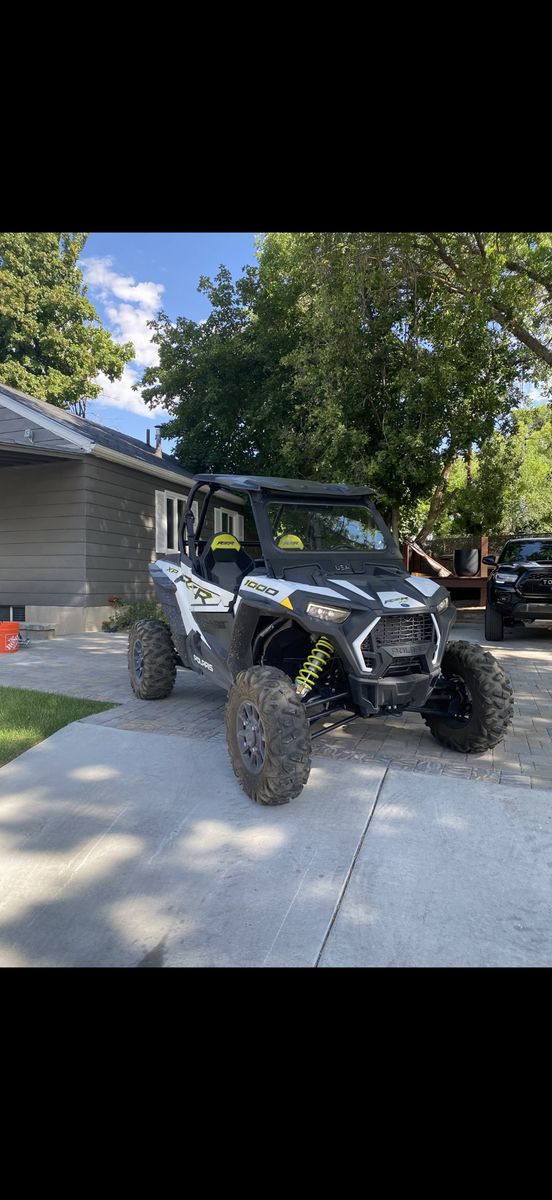 Polaris RZR XP 1000 Side-by-Side UTV with Wheels and Track Conversion and trailer 