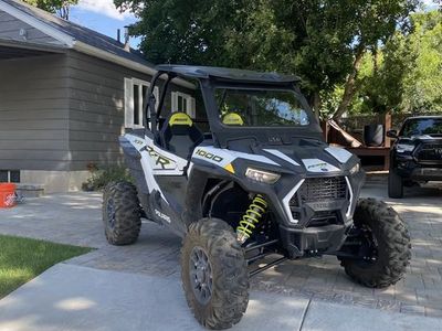 Polaris RZR XP 1000 Side-by-Side UTV with Wheels and Track Conversion and trailer