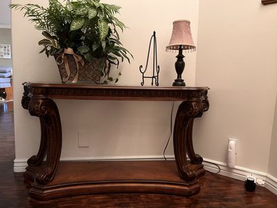 Sofa table and Love seat and oversized couch