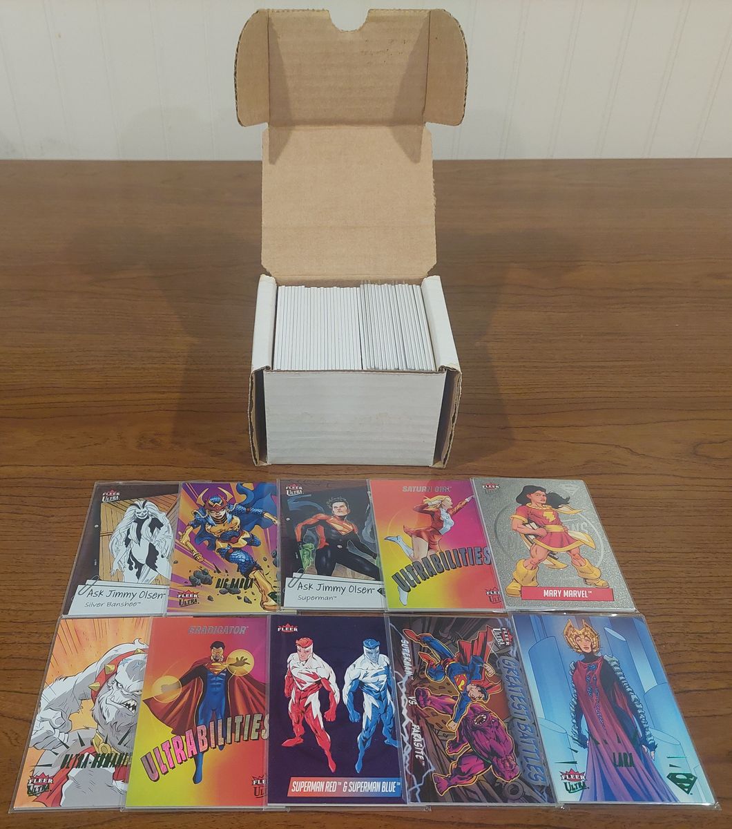 2025 FLEER ULTRA SUPERMAN HUGE CARD LOT – PURPLE PARALLELS, INSERTS & MORE!