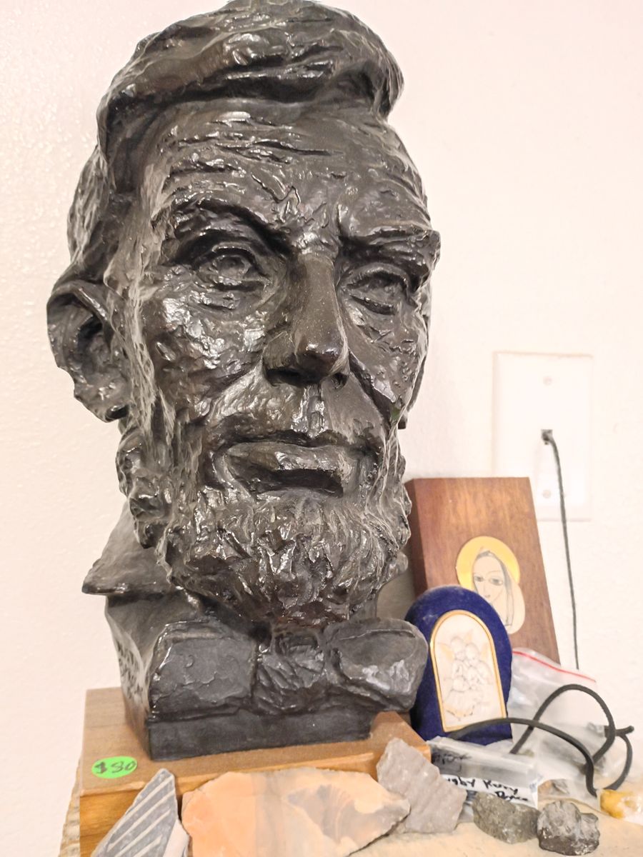 1961 ceramic Lincoln bust!